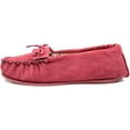 thumbnail image 5 of SNUGRUGS Ladies / Womens Soft Suede Moccasins / Slippers with Beautiful Cotton Lining - Crimson - 7 US, 5 of 7