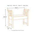 thumbnail image 4 of Ashley Meuble Signature Design - Banc d'Accent de Rangement Héron Ridge - Finition Bleu Antique - Siège à Charnière, 4 of 4