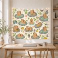 thumbnail image 5 of Capybaras in Blue Hot Springs Among Yuzu and Ducks, Serene Illustration for Animal Lovers, Hot Spring Art, Housewarming Gift, Tapestry Wall Hanging for Bedroom and Living Room, 5 of 7