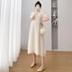 thumbnail image 1 of Vestido de maternidad de gasa de moda para mujeres embarazadas, suelto, de talla grande, estilo coreano, vestido de mujer embarazada, vestido de verano para mujeres embarazadas, 1 of 2