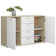 thumbnail image 5 of Sideboard Buffet, Storage Cabinet Cupboard Console Table Sideboard Concrete Gray 47.2"x14"x29.5" Chipboard，Beige, 5 of 9