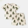 thumbnail image 4 of MEZZALL Children's Boys Cute Printed Short Sleeved T-Shirt Shorts Home Clothes 2PCS Outfits Sets Fashion 6-7 Years Soft Baby Wear, 4 of 5