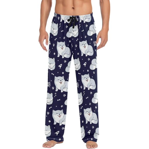 GZHJMY Dog Pajama Pants for Men, Lounge Pants Lightweight Men Pajama Bottoms with Drawstring Pockets, Christmas New Year Birthday Gifts, XX-Large
