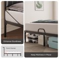 thumbnail image 3 of Bestier Queen Bed Frame with Upholstered Headboard, Metal Platform Bed with LED Lights & USB Ports, Black, 3 of 8