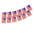 thumbnail image 2 of 196 Inch USA Bunting Flags Set of 20, 5.5x8.3 Inch Each Nylon Flag Garland for Football Matches Viewing, Fan Themed Party Bar Atmosphere Decoration, 2 of 6