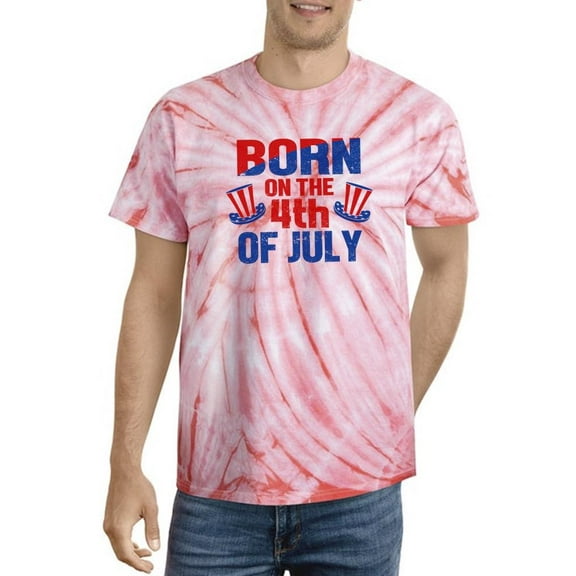 Born On 4Th Of July Tie Dye Cyclone Men -Image by Shutterstock, Male Small