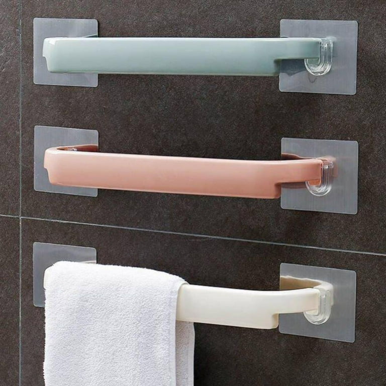 Self Adhesive Towel Holder No Drilling Bathroom Accessories Single Towel  Rack With Hook - Buy Self Adhesive Towel Holder No Drilling Bathroom  Accessories Single Towel Rack With Hook Product on