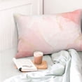 thumbnail image 4 of Fotbe Pink Marble Funda de Almohada Decorativa Estilo Occidental, Lujo en Algodón, Fundas para Almohadas King, Cojín Estampado para Decoración del Hogar-14"x20", 4 of 6