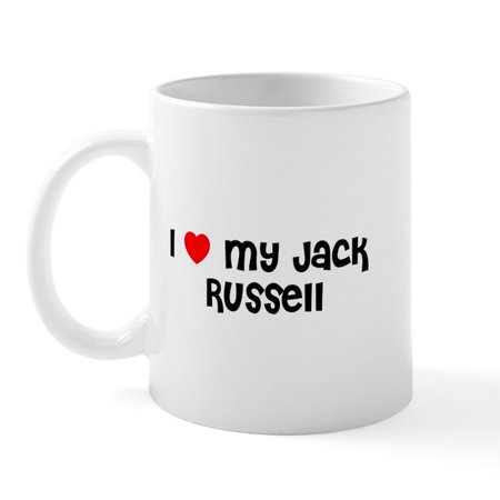 

CafePress - I * My Jack Russell Mug - 11 oz Ceramic Mug - Novelty Coffee Tea Cup