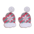 thumbnail image 5 of Hyasfey 1 Pair Cartoon Santa Claus Christmas Gloves Bells Snowman Dangle Earrings Vintage Acrylic Exaggerated Xmas Stud Drop Earrings Jewelry Gift, 5 of 8