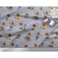 thumbnail image 2 of Soimoi Moss Georgette Fabric Dot,Text & Unicorn Girl Cartoon Decor Fabric Printed Yard 42 Inch Wide, 2 of 3
