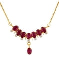 thumbnail image 2 of Efulgenz Gold Tone Indian Bollywood Ethnic Pink Traditional Mangalsutra Pendant Necklace with Chain and Earrings Jewelry for Women, 2 of 3