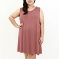thumbnail image 4 of Plus Size Tank Nightgowns for Women Casual Sleeveless Sleep Dress Crew Neck Sleep Soft Comfy Pajama Dress, 4 of 6
