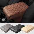 thumbnail image 4 of HCBY Leather Car Armrest Box Pad, Universal Memory Foam Center Console Cover, Quilted Armrest Cushion with Elastic Mesh Strap for Comfort and Protection, 4 of 5