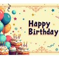 thumbnail image 4 of Colorful Balloons Birthday Celebration Backdrop Banner Happy Birthday Party Decorations Backdrop Photography Props Kids Party Supplies Birthday Decorations, 4 of 4