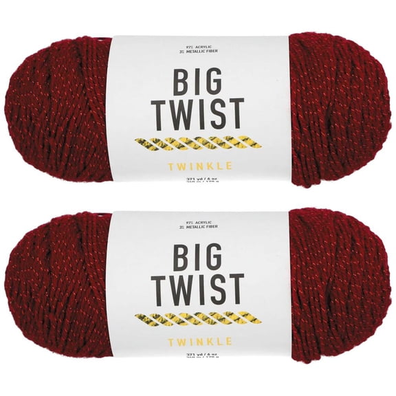 Fun Express Mulberry Twinkle Medium Weight Acrylic Yarn - 2 Skeins