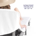 thumbnail image 4 of Funda para Chaise Lounge Americana de Lino Suave 86x32in Blanca de Tela de Toalla, 4 of 7
