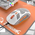 thumbnail image 1 of Ratón para juegos con cable M8 Cómodo mouse retroiluminado para oficina en casa (naranja), 1 of 6