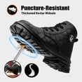 thumbnail image 6 of LASUDRAA Women High Top Steel Toe Safety Boots, Puncture Proof Slip Resistant Lightweight Industrial Work Shoes for Construction Warehouse Work, 6 of 8