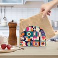 thumbnail image 2 of Yayeee Napkin Holder for Table Set of 2 Kitchen Paper Tissue Organization, Orange Geometric, 2 of 8