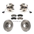 thumbnail image 1 of Transit Auto Front Hub Bearing Assembly Disc Brake Rotors and Ceramic Pads Kit for Car Buick Rendezvous Pontiac Montana Chevrolet Venture Aztek Oldsmobile Silhouette AWD KBB-122119, 1 of 11