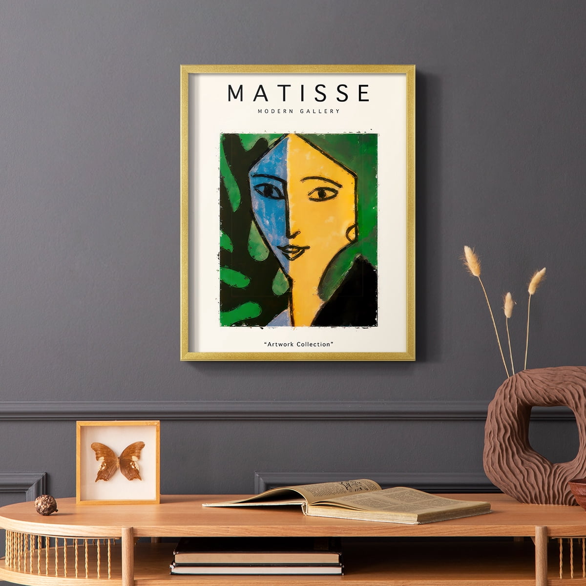 Matisse CLXXV Framed Print in Gold Solid Wood 16 x 20 Framed Print