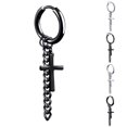 thumbnail image 2 of Cross Dangle Earring Unisex Fashion Non Piercing Earring Pendant Earring, 2 of 10