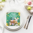thumbnail image 4 of Yunuuuoa Easter Bunny Themed Paper Napkins Disposable Party Dinner Napkins for Easter Decorations Restaurant Holiday Celebration Dinnerware 20pcs, 4 of 6