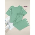 thumbnail image 6 of DOKOTOO 2 Piece Outfits for Women Lounge Sets Half Sleeve Knit Sweater Tops Matching Set Wide Leg Pants Tracksuit M, 6 of 7