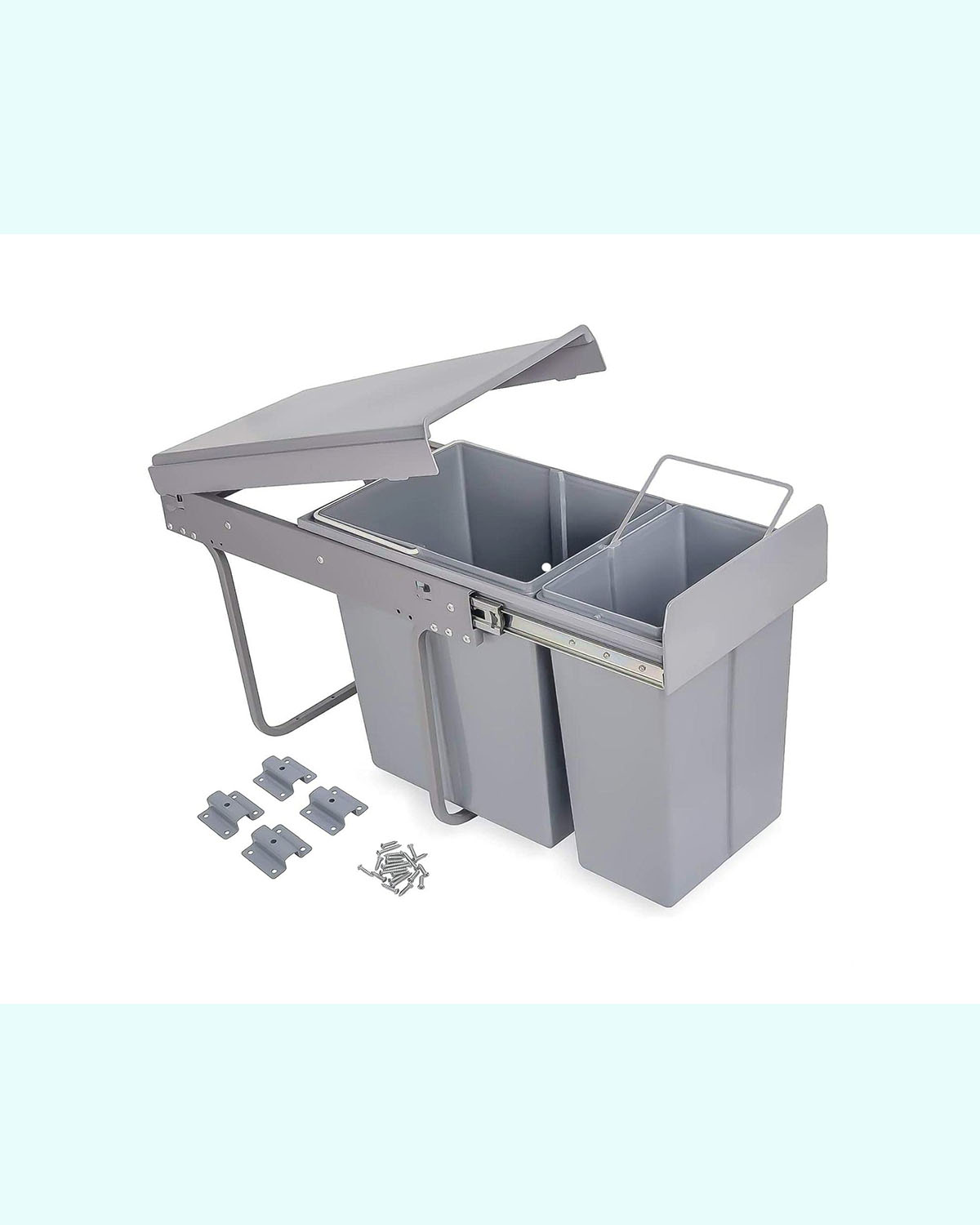 pullout bin 20 quarts + 10 quarts sink bin Dual sliding bin