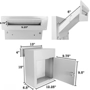 POCHAR Mail Box Slot - Secure Mail Vault for Mail, Rent, Checks, and Cash - Through the Wall Mailbox Drop Box with Large Locking Storage and Key Access (Gray)