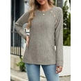 thumbnail image 3 of OALUXE Long Sleeve Shirts for Women Casual Tunic Tops Loose Fit Dressy Lightweight Sweaters, 3 of 7