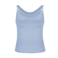 thumbnail image 4 of Lenpel Women's Tank Tops Summer Casual Twist Spaghetti Strap Scoop Neck Slim Sleeveless T Shirts Soft Camisole Tees, 4 of 5