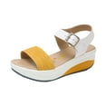 thumbnail image 3 of Mostsola Platform Sandals Women Arch Support Wedge Sandals Adjustable Open Toe Walking Shoes, 3 of 7