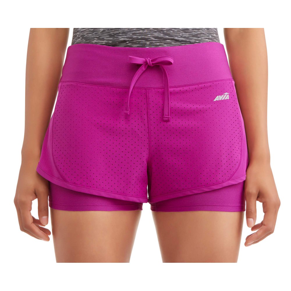 Avia Women's Active Perforated Running Shorts With BuiltIn