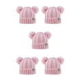 thumbnail image 2 of sweethay Sombrero Fried Twist Multicolor Tejido mixto Sombreros Forro cómodo Gorras Hermoso regalo para niños Rosa Rosado 5Conjunto, 2 of 6