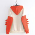 thumbnail image 4 of Sudadera con capucha de dibujos animados de dinosaurios para mujer, sudadera de moda informal con estampado de manga larga, estilo coreano, tops con empalme, ropa Kawaii, 4 of 5