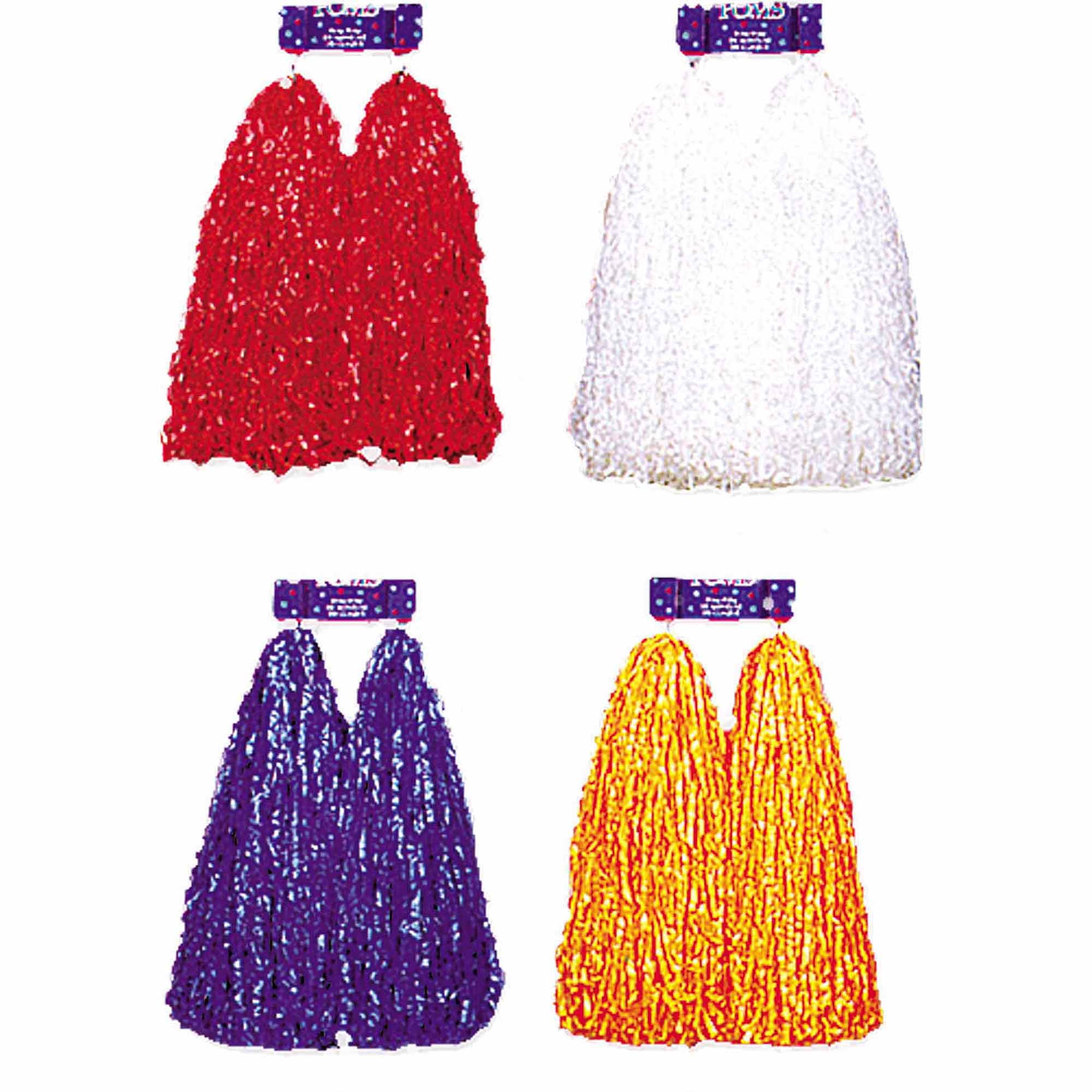 Pom Poms Plastic Blue Cheer