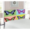 thumbnail image 2 of Butterfly Headboard, Pop Art Swallowtail Pavilions Wild Life Transcendent Energies of Miraculous Wings, Upholstered Decorative Metal Bed Headboard with Memory Foam, Twin Size, Multicolor, by Ambesonne, 2 of 4