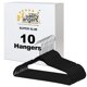 thumbnail image 1 of Perchas de plástico Quality Hangers, paquete de 10, 16.5 pulgadas, negras, 1 of 6