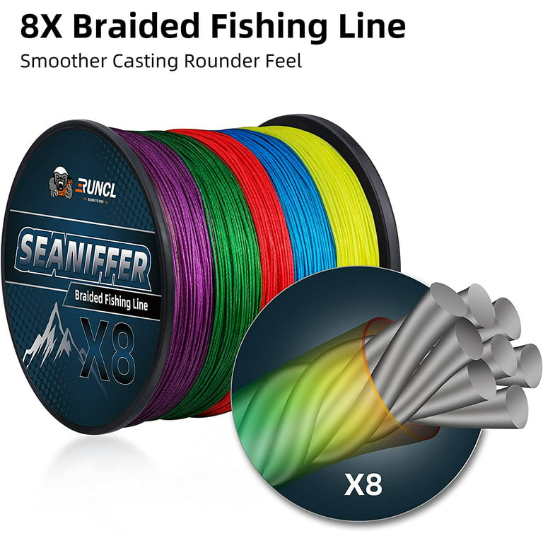 Runcl Braided Fishing Line, Abrasion Resistant Durable Fishing