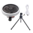 thumbnail image 1 of Ventilador de trípode recargable portátil ventilador de camping con trípode USB ligero energía eólica fuerte gris para picnic ANGGREK Otros, 1 of 8