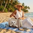 thumbnail image 6 of ZUXONGSY West Highland Terrier Print PVC Tote Bag for Women, Lightweight Clear Handbag Zipper Top, Travel Shoulder Bag for Work, Beach, Shopping, 6 of 7