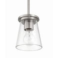 thumbnail image 4 of Craftmade - Connell 1 Light 20 in. Brushed Polished Nickel Finish Mini Pendant Light with Clear Glass, 4 of 8