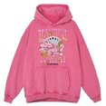 thumbnail image 3 of Ropa retro desgastada con lavado Un mundo hermoso y brillante para niñas y hombres, sudaderas casuales holgadas, 100 % algodón, ropa de gran tamaño para hombres, 3 of 4