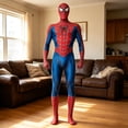 thumbnail image 4 of Spider Superhero Full Body Costume,Spider Role Halloween Costumes Halloween Bodysuit for Party Blue 140, 4 of 5