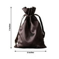 thumbnail image 3 of Efavormart 60PCS CHOCOLATE Satin Gift Bag Drawstring Pouch Wedding Favors Bridal Shower Candy Jewelry Bags - 5"x7", 3 of 5