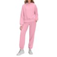 thumbnail image 1 of Ensembles de Chandails à Capuchon Décontractés Assortis Roses pour Femmes Hiver Automne à Capuche Jambe Droite Basique Pantalon à Jambe Longue Ensembles de Chandails à Capuchon Chandails Chandails en Molleton Survêtements Femmes 2025 Vêtements Y2K L, 1 of 9