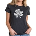 thumbnail image 1 of LA Pop Art Women's Premium Blend Word Art T-shirt - KISS ME I'M IRISH, 1 of 2