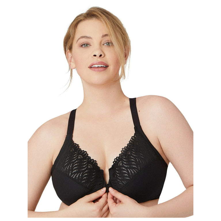 Women's Front Closure Bras Seamless Unlined Racerback Plus Size Bra Smooth  T-back Underwire Plus Size DD E F G H 42 44 46